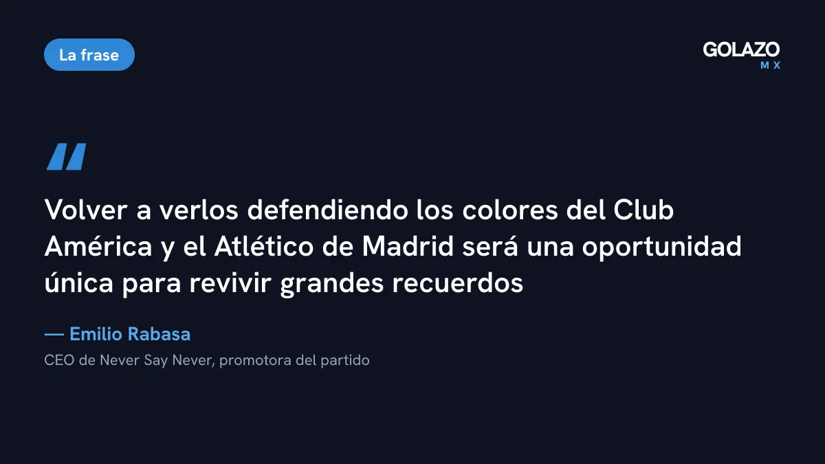 Cita de Emilio Rabasa, CEO de Never Say Never: volver a ver a las leyendas será una oportunidad única para revivir grandes recuerdos