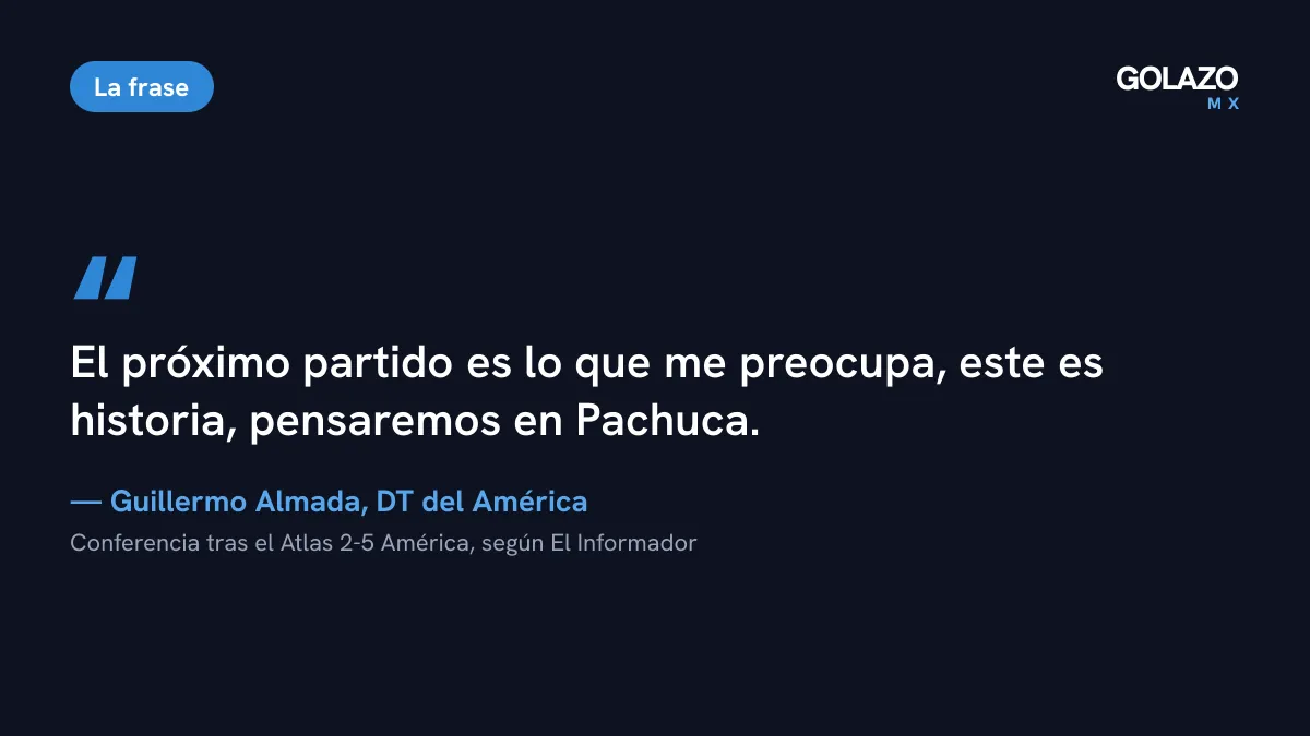 Frase de Guillermo Almada tras golear al Atlas: el próximo partido es lo que le preocupa y este ya es historia