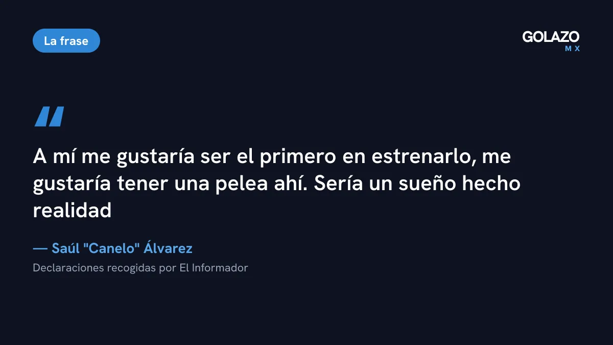 Cita de Saúl Canelo Álvarez sobre el nuevo estadio del Atlas: me gustaría ser el primero en estrenarlo, me gustaría tener una pelea ahí