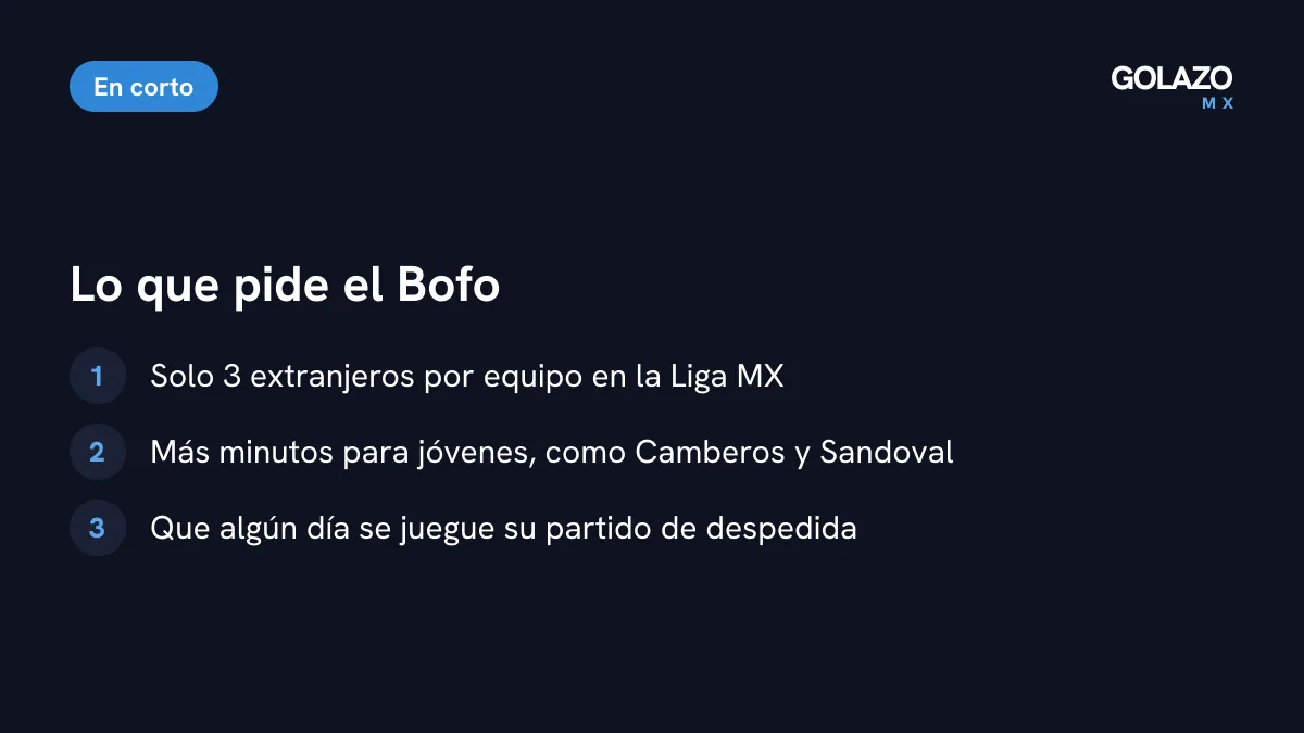 Lo que pide el Bofo Bautista: solo tres extranjeros por equipo, más oportunidades a jóvenes como Camberos y Sandoval, y su partido de despedida