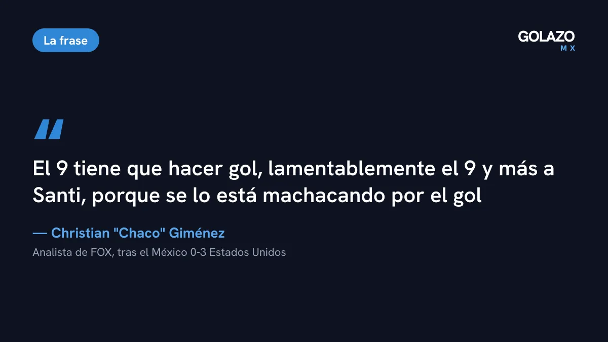 Cita de Christian Chaco Giménez en FOX tras el 3-0 ante Estados Unidos: el 9 tiene que hacer gol