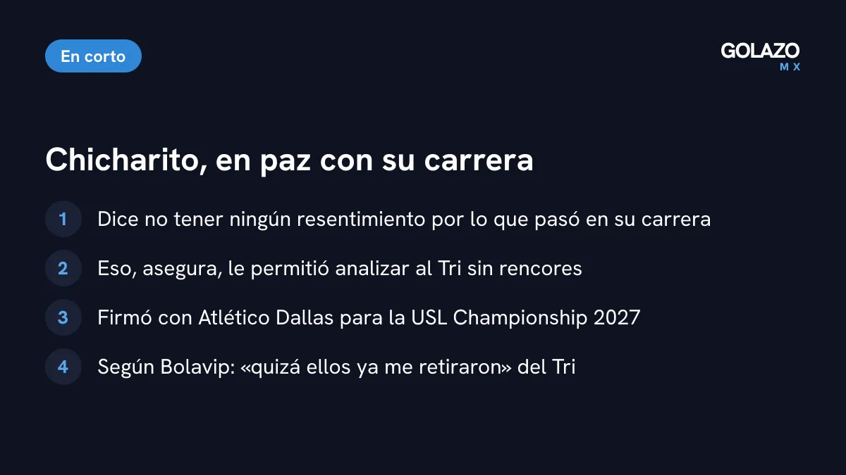 Lo que dijo Chicharito de su carrera: ningún resentimiento, paz con sus decisiones y la idea de que no se ha retirado de la Selección