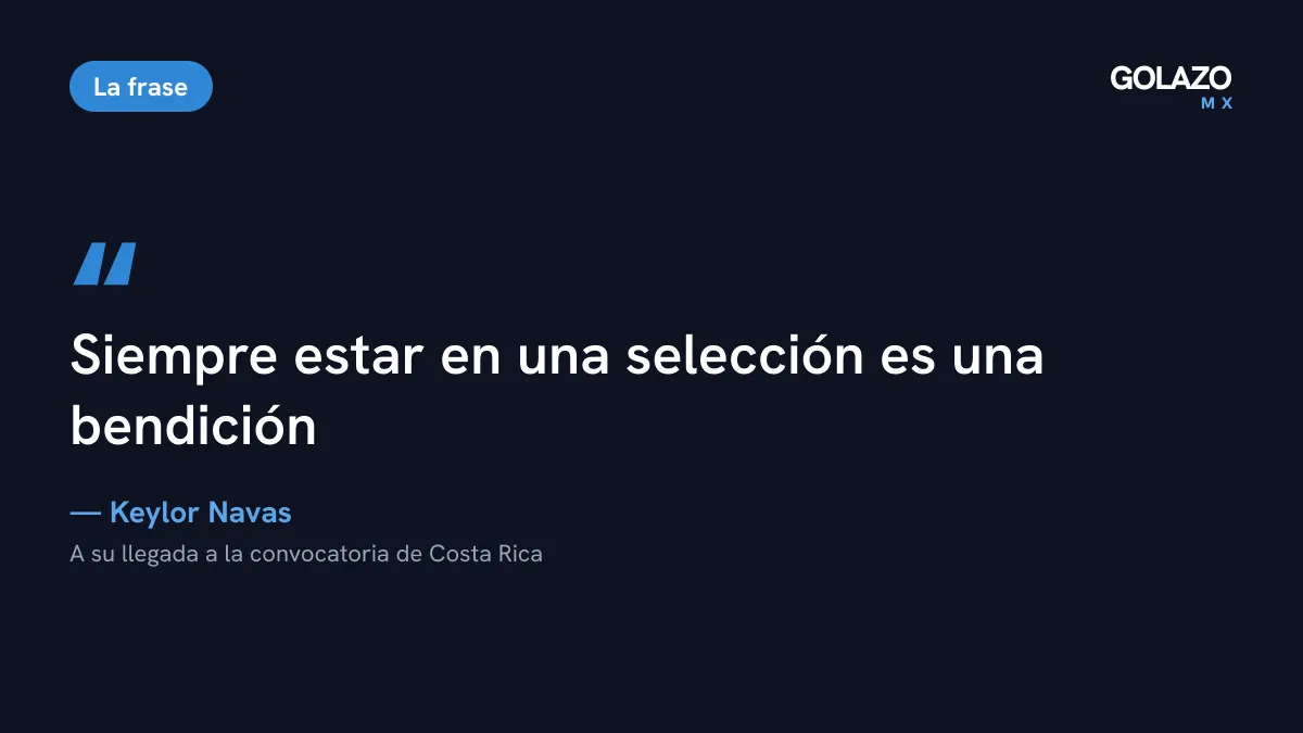 Cita de Keylor Navas a su llegada a Costa Rica: «Siempre estar en una selección es una bendición»
