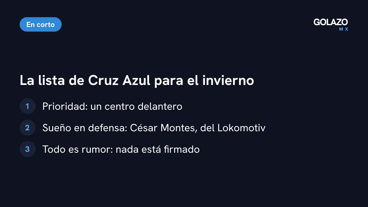 Los dos objetivos de Cruz Azul para el Clausura 2027 según Carlos Córdova: un centro delantero y el defensa César Montes