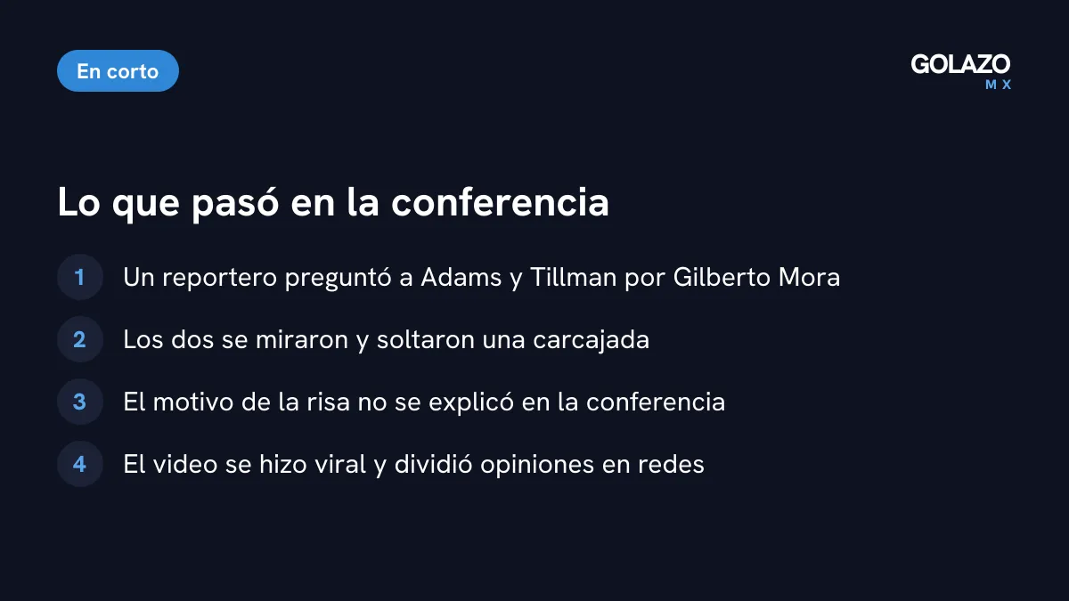 Resumen de lo que pasó en la conferencia de Estados Unidos: pregunta sobre Gilberto Mora, mirada entre Adams y Tillman, carcajada y video viral en redes