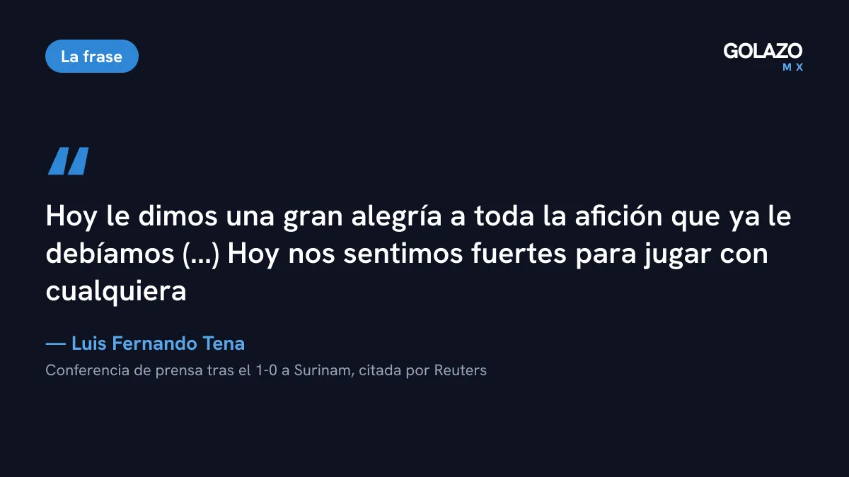 Frase de Luis Fernando Tena tras clasificar a Guatemala: hoy nos sentimos fuertes para jugar con cualquiera