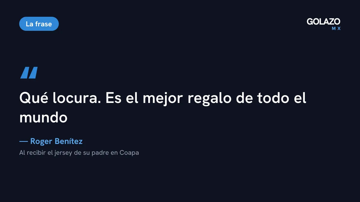 Cita de Roger Benítez al recibir de Jesús Ochoa el jersey de su padre: qué locura, es el mejor regalo de todo el mundo