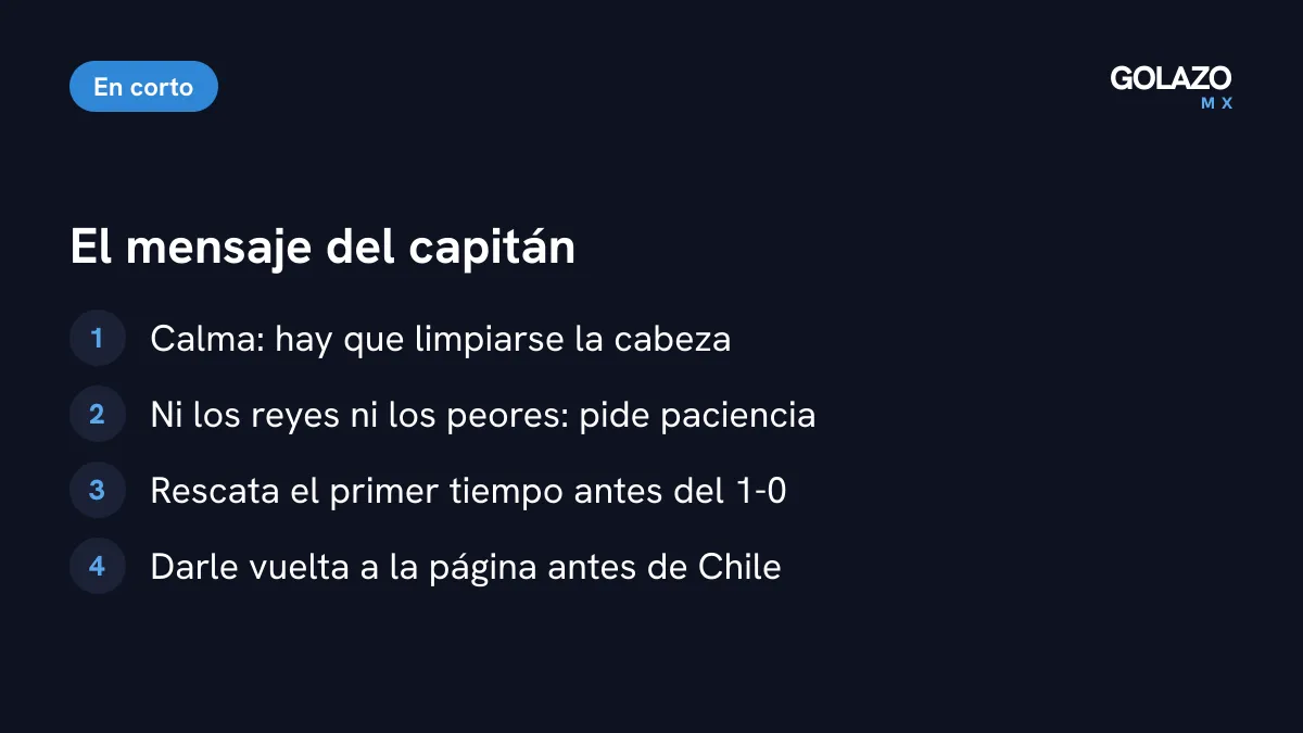 Mensajes de Johan Vásquez tras la derrota: limpiarse la cabeza, ni reyes ni peores, rescatar el primer tiempo y voltear la página ante Chile