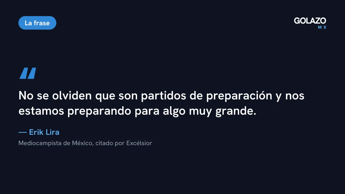 Cita de Erik Lira tras perder ante Estados Unidos: son partidos de preparación y nos estamos preparando para algo muy grande