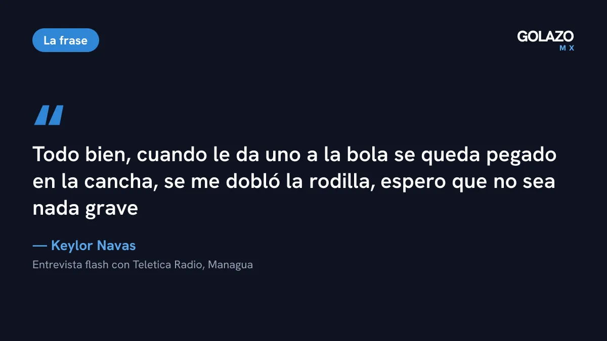Cita de Keylor Navas a Teletica Radio tras el Nicaragua vs Costa Rica: se le dobló la rodilla y espera que no sea nada grave