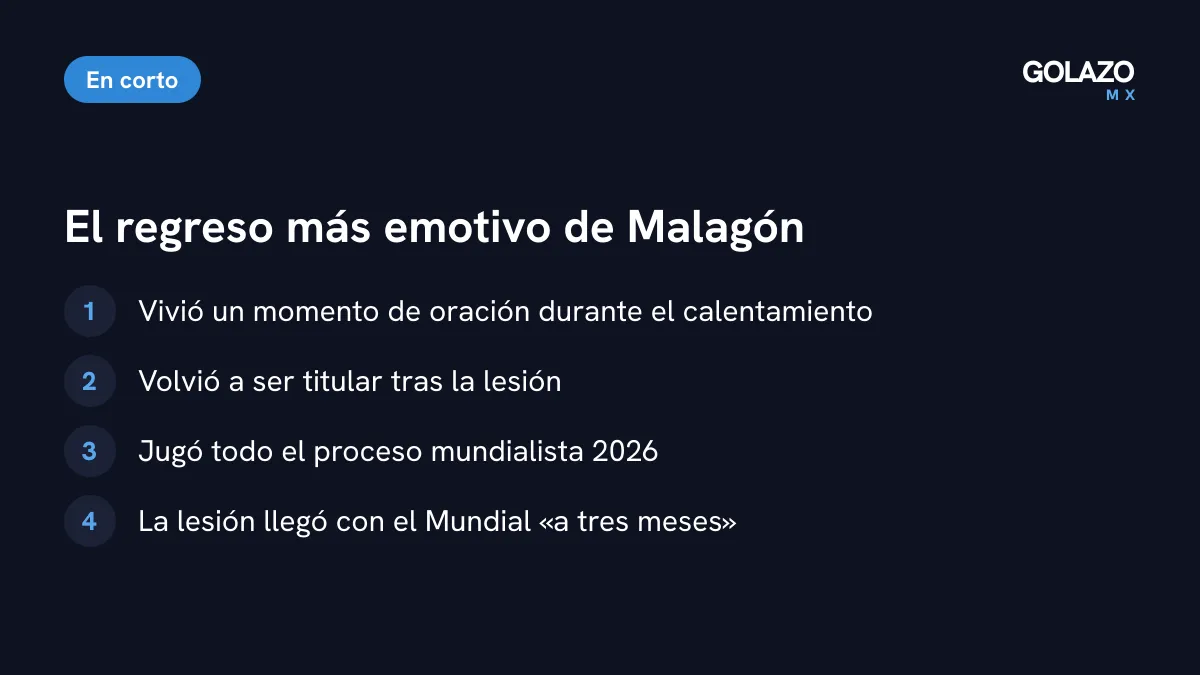 Claves del momento emotivo de Malagón: oración en el calentamiento, regreso como titular y el Mundial 2026 perdido por lesión