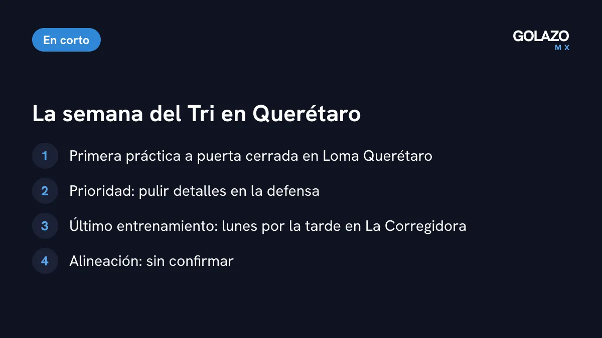 Lo que se sabe de la preparación del Tri Femenil en Querétaro: práctica a puerta cerrada, foco en la defensa y último entrenamiento el lunes en La Corregidora