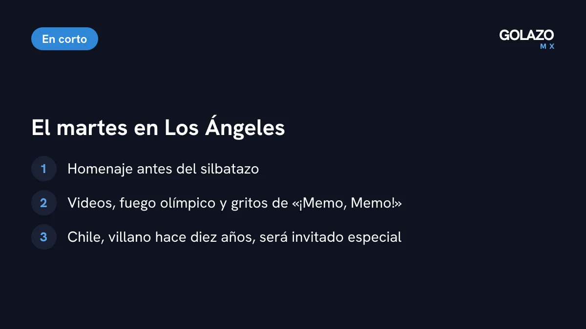 Lo que se vivirá el martes en Los Ángeles: videos, fuego olímpico y gritos de «¡Memo, Memo!», con Chile como invitado especial