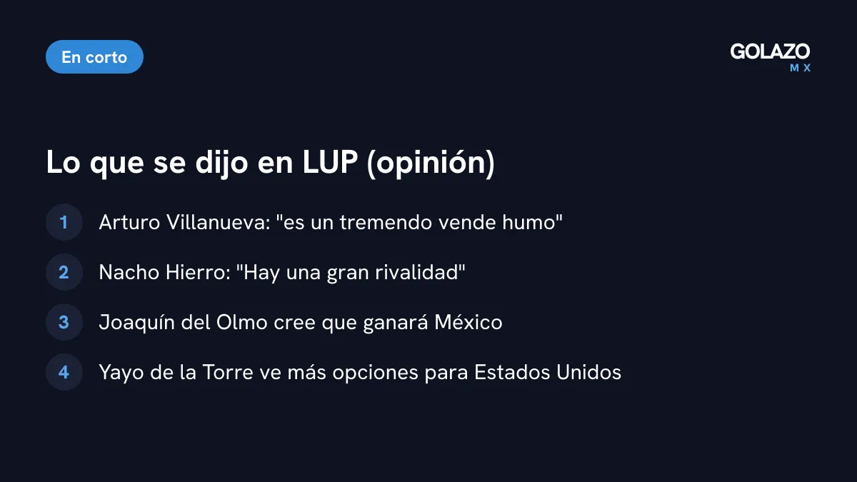 Opiniones en La Última Palabra de FOX Sports: Villanueva llamó vende humo a Pochettino y Nacho Hierro dijo que hay una gran rivalidad