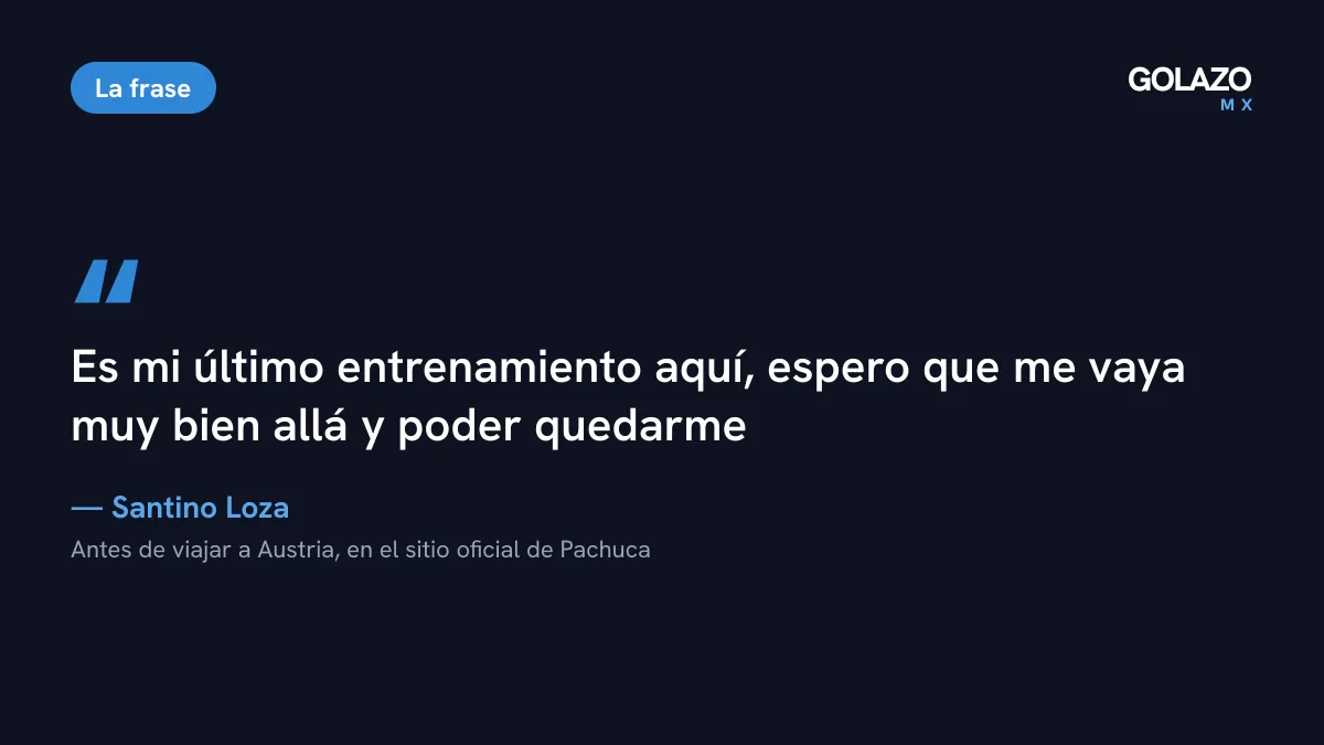 Cita de Santino Loza antes de viajar a Austria: espera que le vaya muy bien y poder quedarse en el LASK