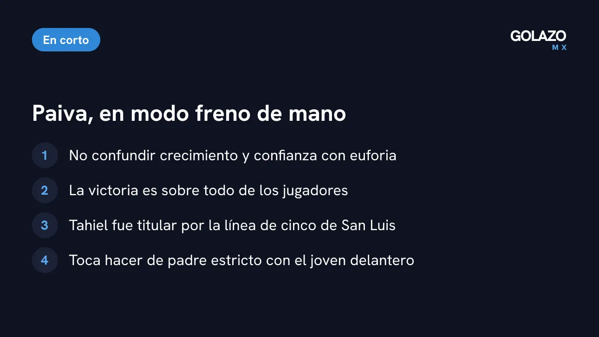 Lo que dijo Renato Paiva tras ganar en San Luis: no confundir confianza con euforia, la victoria es de los jugadores y Tahiel jugó por la línea de cinco rival