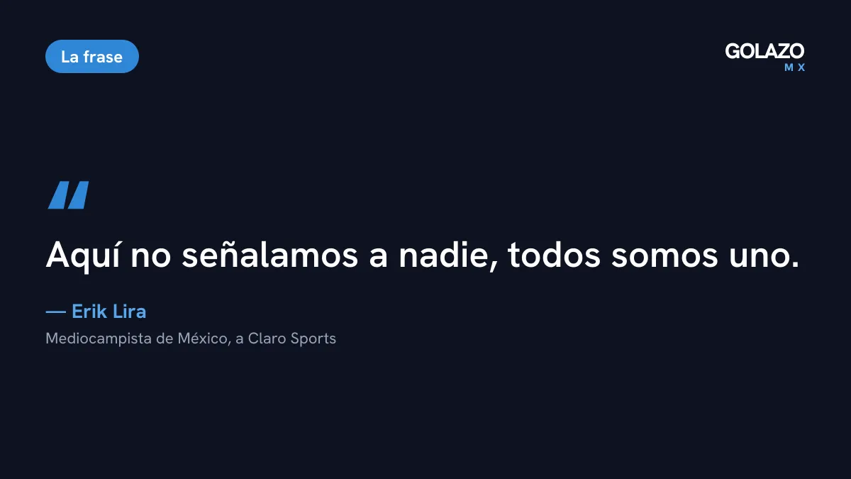 Cita de Erik Lira tras la derrota ante Estados Unidos: aquí no señalamos a nadie, todos somos uno