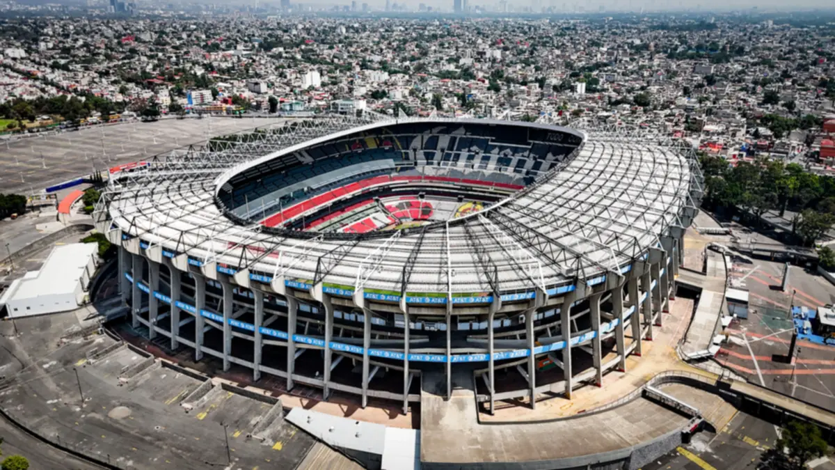 Vista aérea del Estadio Azteca, casa del Club América, en la Ciudad de México
